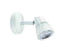 DIAM 01 - Spot sur patère GU10, blanc, a/lpe LED 6W 3000K 500lm incl (1381)