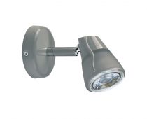 DIAM 01 - Spot sur patère GU10, gris, a/lpe LED 6W 3000K 500lm incl (0451)