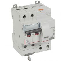 Disjoncteur diff DX³ 6000 -vis-2P-230/400V~-63A -typeAC -10mA-10kA- courbe C - 4 mod (411164)