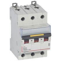 Disjoncteur DX³ 10000-vis/vis-3P-400V~-20A-16kA-courbe B - 3M (409009)