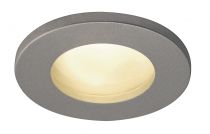 DOLIX OUT, encastré de plafond intérieur/extérieur, rond, gris argent, GU10/QPAR51, 50W max, IP65 (1001167)