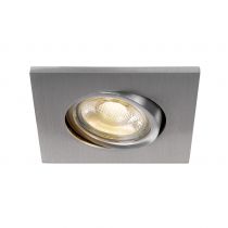 EASY-INSTALL QPAR51, encastré de plafond intérieur, carré, alu brossé, GU10/QPAR51, 20W max, RT 2012 (1003346)