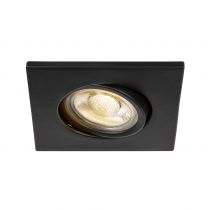 EASY-INSTALL QPAR51, encastré de plafond intérieur, carré, noir, GU10/QPAR51, 20W max, RT 2012 (1003345)