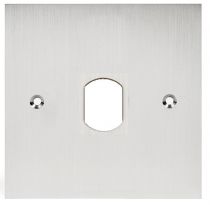 Façade inox percé au diamètre 25mm pour lecteur vigik pour fixation sur pot de 60mm (122015)