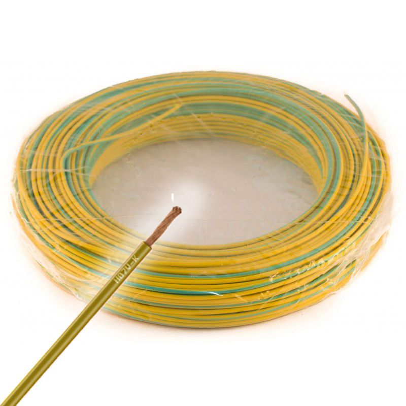 Cable Electrique,100m,1.5mm² ,vert/jaune