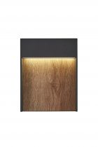 FLATT, applique extérieure, anthracite/imitation bois, LED, 14W, 3000K/4000K, IP65 (1002953)