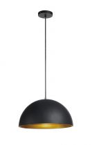 FORCHINI M 40, suspension intérieure, Ø 40 cm, noir/or, E27, 40W max (155910)