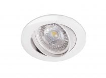 GALAXY - Encastré GU10, rond, basc., blanc, a/lpe LED 6W 3000K 470lm incl. (51054)