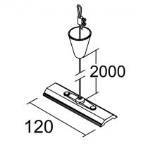 Kit de suspension pour rail 3 allumages (16345)