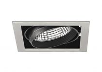 KIT QUADRA MONO -Downlight orient. gris, module LED 34W 3000K 40° 3300lm incl (50472)