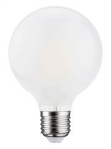 Lampe globe G80 Filament E27 7W 3000K 800lm, Cl.énerg.E, 15000H, opale, dimmable (20052)