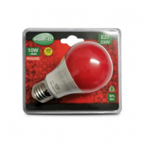 led 10w bulb e27 rouge blister (73892)