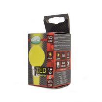 led 1w bulb b22 jaune boite (7645)