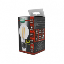 led fil cob bulb e27 6w 6000k claire boite (71393)