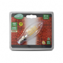 led fil cob flamme e14 4w 4000kclr blister (71290)