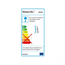 lumos project 70w 3000k plat noir ip65 + detect ir 5ans (80402)