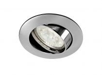 LUNAR - Encastré GU10, nickel, a/lpe LED 4,5W 4000K 390lm, dimmable par inter (51141)