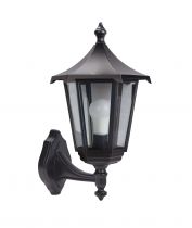 MONACO - Appl. Mur Ext. (bas) IP43 IK02, noir, E27 100W max., lampe non incl. (3032)