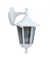 MONACO - Appl. Mur Ext. (haut) IP43 IK02, blanc, E27 100W max., lampe non incl. (3034)