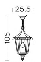 MONACO - Suspension Ext. IP43 IK02, cuivré, E27 100W max., lampe non incl. (3041)