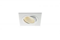 NEW TRIA 110, encastré de plafond intérieur, simple, carré, blanc, LED, 15W, 3000K, clips ressorts, variable Triac (114251)