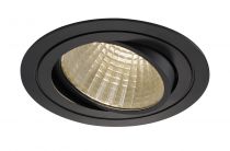 NEW TRIA 150, encastré de plafond intérieur, simple, rond, noir, LED, 29W, 3000K, clips ressorts, variable 1-10V (114270)