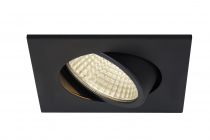 NEW TRIA 68, encastré de plafond intérieur, simple, carré, noir mat, LED, 5,3W, 3000K, clips ressorts (1003061)