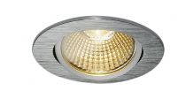 NEW TRIA 68, encastré de plafond intérieur, simple, rond, alu brossé, LED, 7,2W, 1800-3000K, clips/lames ressorts, Dim To warm, 