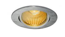 NEW TRIA 68, encastré de plafond intérieur, simple, rond, alu brossé, LED, 7,2W, 1800-3000K, clips/lames ressorts, Dim To warm, 