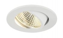 NEW TRIA 68, encastré de plafond intérieur, simple, rond, blanc mat, LED, 5,3W, 3000K, clips ressorts (113951)