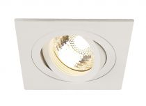 NEW TRIA 78, encastré de plafond intérieur, simple, carré, blanc , GU10/QPAR51, 50W max, lames ressorts (111721)