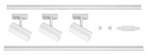 NOBLO SPOT, kit rail 1 allumage, intérieur, blanc, LED, 22,5W, 2700K, 2 rails de 1m, 3 spots, 1 connecteur et 2 embouts inclus (