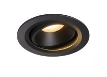 NUMINOS, encastré de plafond intérieur, 20°, noir, LED, 2700K, orientable (1003625)