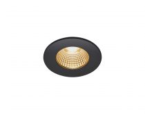 PATTA-I, encastré de plafond intérieur/extérieur, rond, noir, LED, 7,3W, 1800-3000K, IP20/IP65, Dim to warm, variable Triac (100