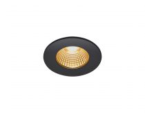 PATTA-I, encastré de plafond intérieur/extérieur, rond, noir, LED, 7,3W, 1800-3000K, IP20/IP65, Dim to warm, variable Triac (100