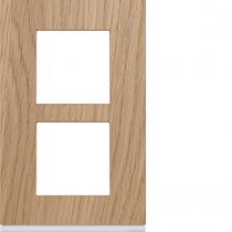 Plaque gallery 2 postes verticale 57mm matiere oak wood (WXP4722)