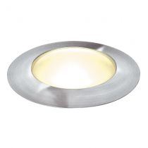 POWER TRAIL-LITE®, encastré de sol extérieur, rond, inox, LED, 1W, 3000K, IP67, collerette inox 316 (228332)