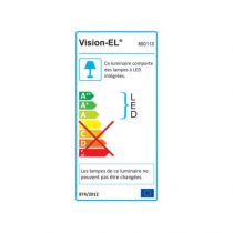 project led vision-el 230 v   10 w 6000°k plat noir ip65 (800113)