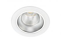 RIVA - Downlight IP20, Ø113mm, fixe, blanc, LED intég.10W 50° 4000K 950lm, dim (50601)