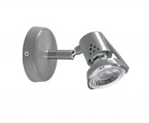 RUBIS - Spot sur patère GU10, gris, a/lpe LED 6W 3000K 500lm incl (1300)