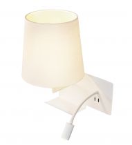 SOMNILA FLEX, applique intérieure, liseuse, version gauche, blanc, LED, 3W, 3000K, avec port USB (1003459)