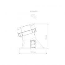 Spot LED Pulcom Asymétrique Carré 8W Blanc 38° (4745)