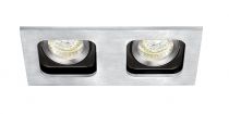 SQUARE 100-230 - Encastré GU10, orient./basc., alu, a/lpe LED 2x6W 4000K 500lm (51187)