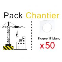 SQUARE LOT 50 PLAQ BLC 1P ACK CHANTIER (60296)