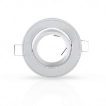 Support plafond rond orientable blanc Ø85mm (7702)