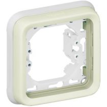 Support plaque - pour encastré Prog Plexo composable blanc - 1 poste