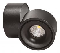 TAHITI - Appl. Mur orientable noire, LED 13W 3000K 1100lm, indirect et variable (50840)