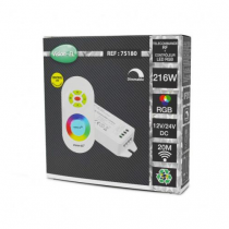 telecommande 20m rf + controleur rgb 216w 12v/24v dc (75180)