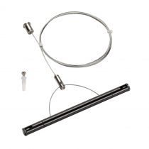 TENSEO, kit de suspension, 2m, intérieur, pour câble tendu T.B.T, noir (1002697)