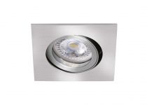 TIPO - Enc. GU10, carré, alu, a/lpe LED 4,5W 4000K 390lm, dimmable par inter (51151)